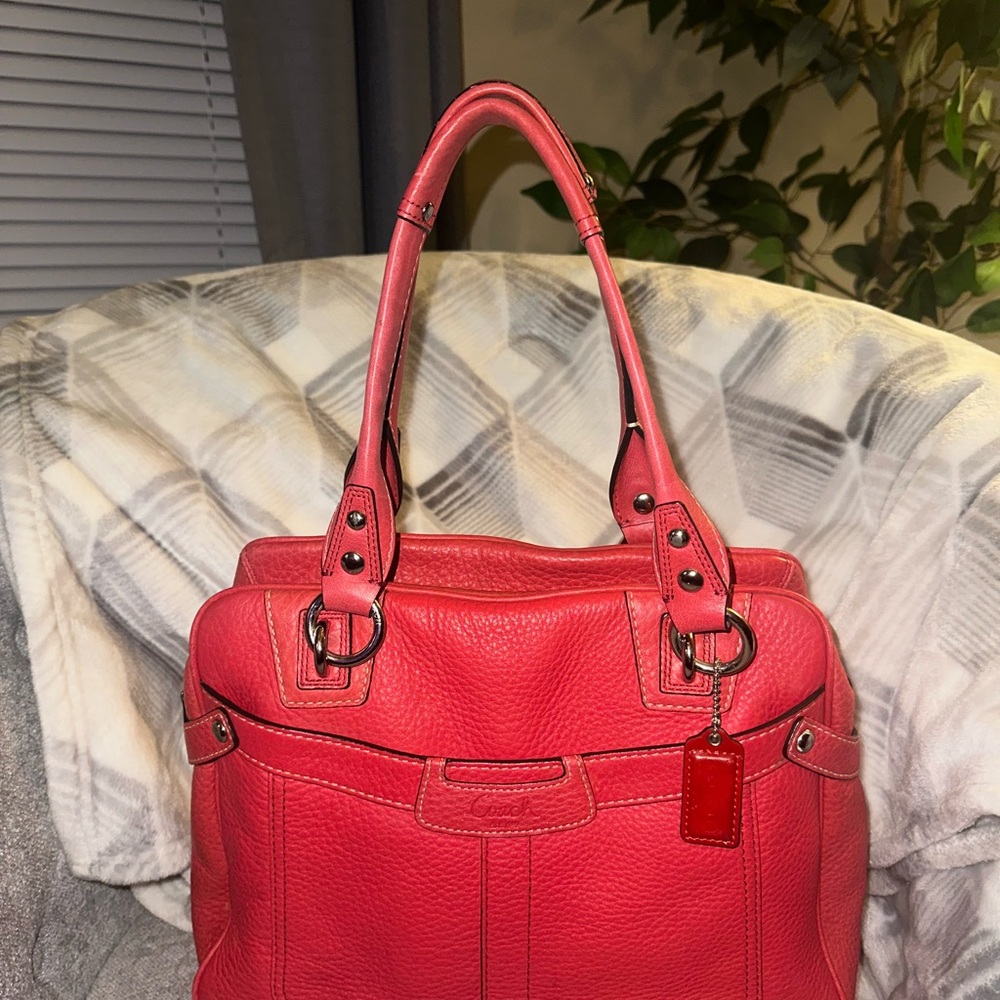 Coach Penelope pebbled leather (pinkish/red) 13169